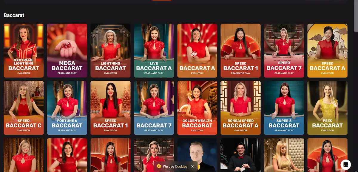Live-Baccarat in der HollyWin App